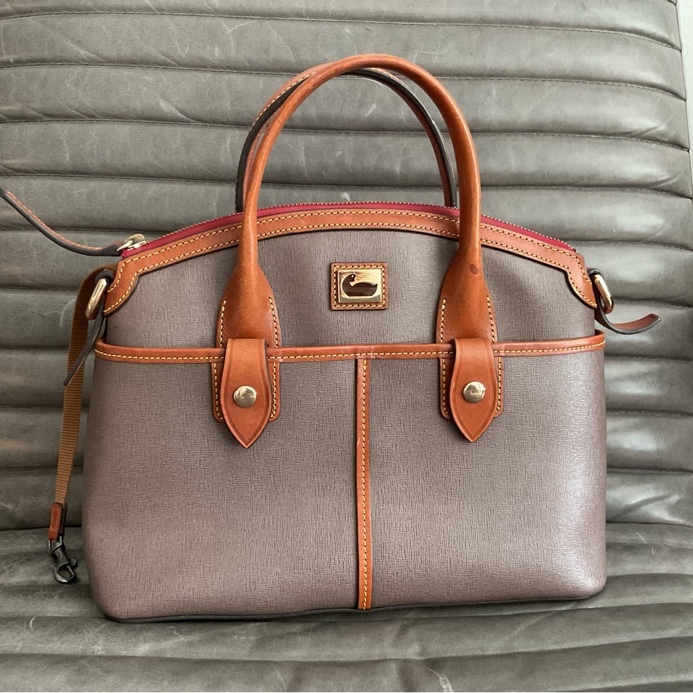 Dooney and Bourke Camden Saffiano domed satchel
